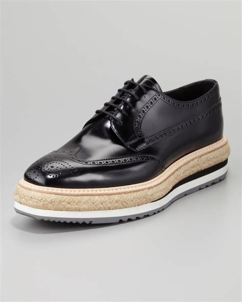 prada platform wingtip men|prada shoes for men.